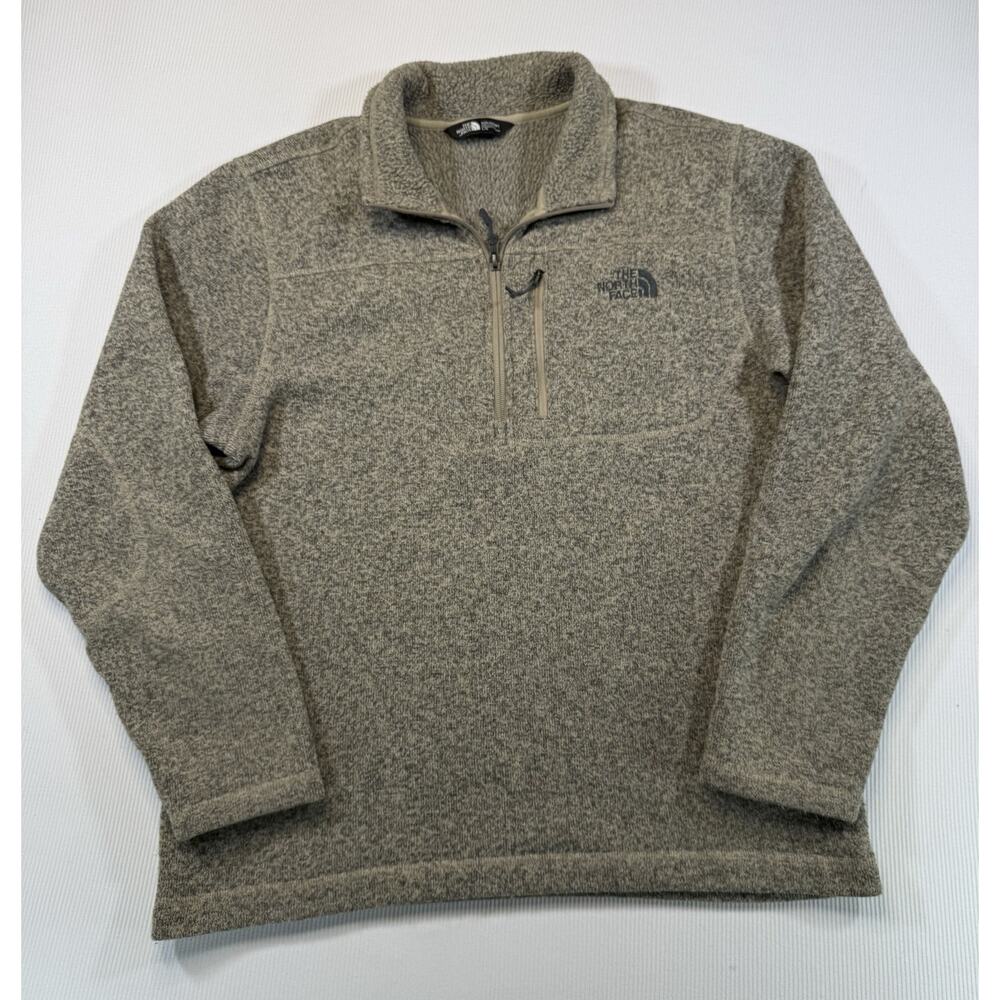 The North Face Fleece Pullover Men’s Large Brown Quarter Zip Sweater